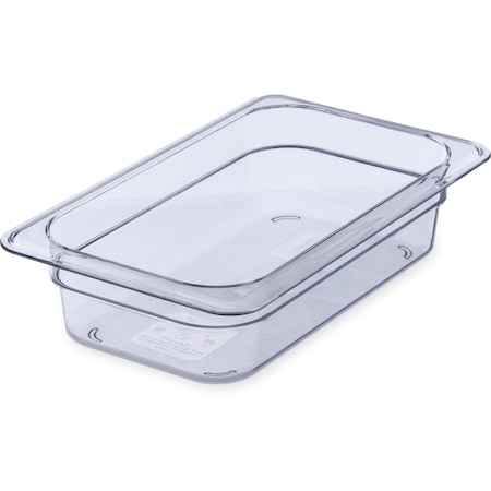 Carlisle Foodservice Food Pan PC, 2.5", DP, 1/4, Clr, PK6 3068007