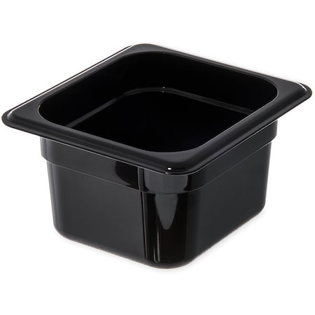Carlisle Foodservice Food Pan PC, 4", DP, 1/6, Blk, PK6 3068403