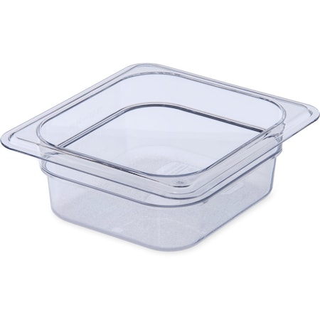 Carlisle Foodservice Food Pan PC, 2.5", DP, 1/6, Clr, PK6 3068307