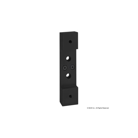 80/20 Black 15 S Roller Wheel Bracket, 3" 2757-BLACK