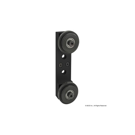80/20 Blk 15 S Dual Roller Wheel Bracket Assy 2758-BLACK