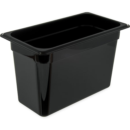 Carlisle Foodservice Food Pan PC, 8", DP, 1/3, Blk, PK6 3066903