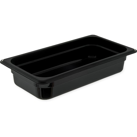 Carlisle Foodservice Food Pan HH, 2.5", DP, 1/3, Blk, PK6 3086003