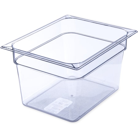 Carlisle Foodservice Half Food Pan PC, 8" D, Clr, PK6 10223B07