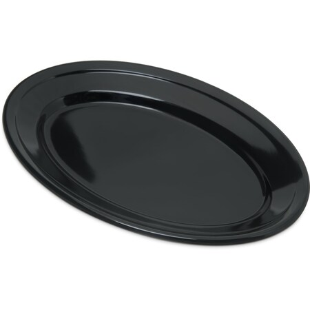 Carlisle Foodservice Mlmn Ovl Platter Tray, 9.25x6.25, Blk, PK24 4356303