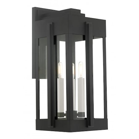 Livex Lighting Black Outdoor Wall Lantern, 3 Light 27715-04
