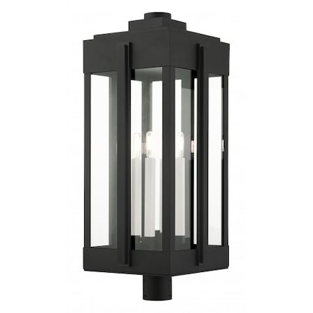 Livex Lighting Black Outdoor Post Top Lantern, 4 Light 27719-04