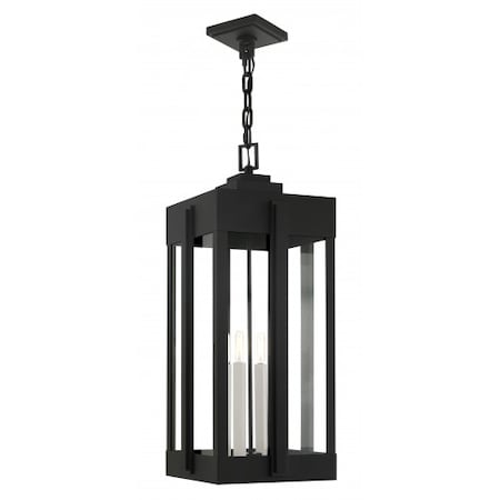 Livex Lighting Black Outdoor Pendant Lantern, 4 Light 27720-04