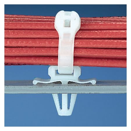 Panduit Cable Tie, Mnt, Wingedpsh Mnt, Wr, Bl, PK1000 PWMS-H25-M0