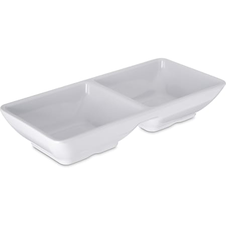 Carlisle Foodservice Melamine Dbl Sqr Ramekin, 2 oz., Wt, PK24 086202