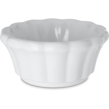 Carlisle Foodservice Melamine Scalloped Ramekin, 2 oz., Wt, PK48 4394302