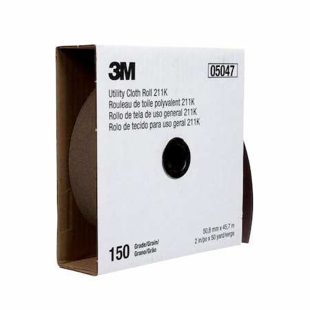 3M Utility Cloth Roll 211K, 2inx50yd150 J-weight, 5/pk 7000118339