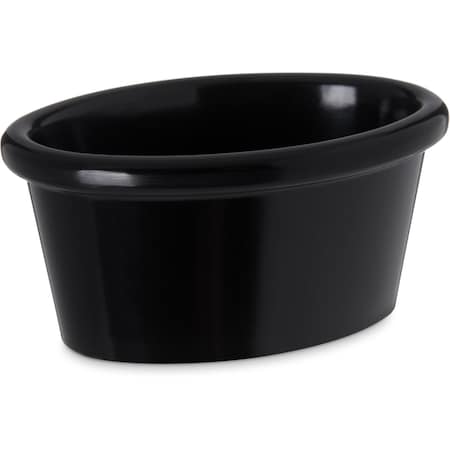 Carlisle Foodservice Mlmn Smooth Ovl Ramekin, 2 oz., Bk, PK48 S31003