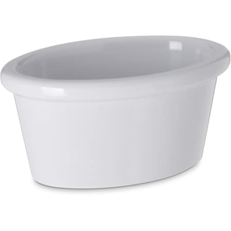 Carlisle Foodservice Mlmn Smooth Ovl Ramekin, 2 oz., Wht, PK48 S31002