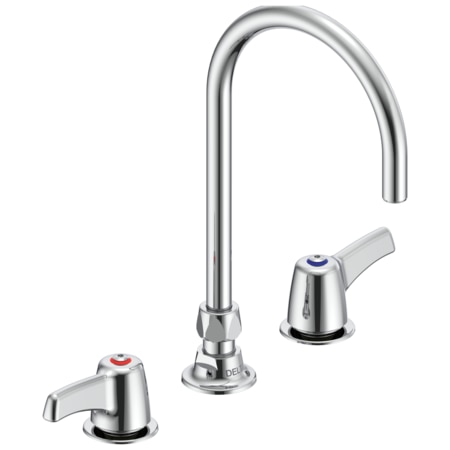 DELTA Dual Handle 8" Mount, Widespread Kitchen Faucet, Chrome 27C2973