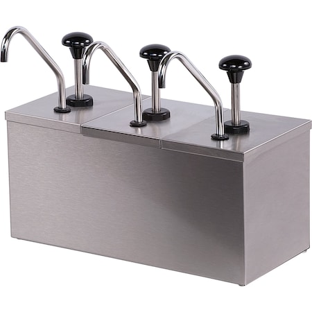 Carlisle Foodservice Insulated Topping Rail w/3 SS Pumps 386230IB