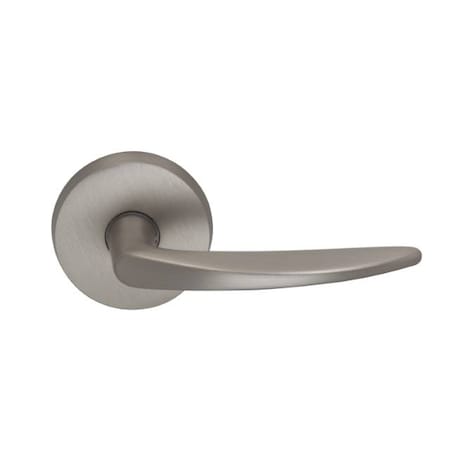 Omnia Lever Privacy 2-3/4" Backset, T Strike, 1-3/8" Door Satin Nickel 281 281/00A.PR15