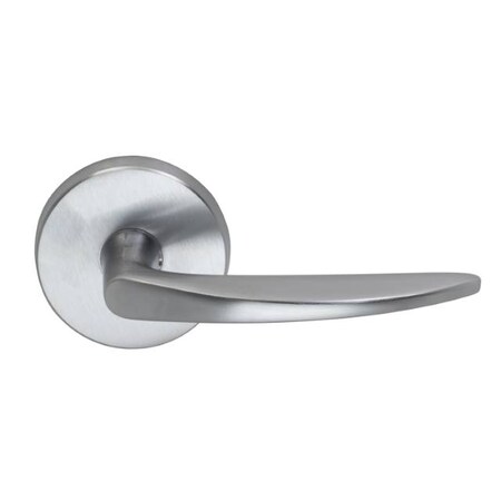 Omnia Lever Privacy 2-3/8" Backset, T Strike, 1-3/4" Door Satin Chrome 281 281/00B.PR3