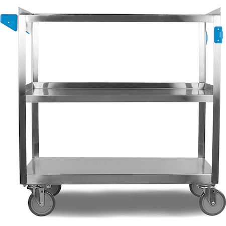 Carlisle Foodservice SS Utility Cart, 3 Shelf, 500 lb., 21x35" UC5032135