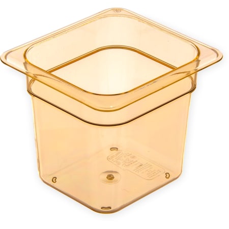 Carlisle Foodservice Food Pan HH, 6", DP, 1/6, Blk, PK6 3088513