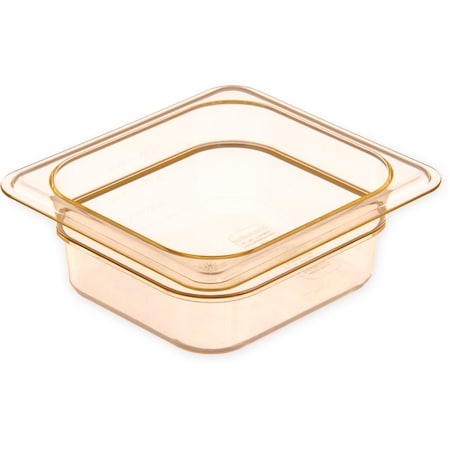 Carlisle Foodservice Food Pan HH, 2.5", DP, 1/6, Amber, PK6 3088313