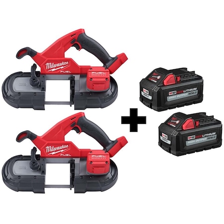 Milwaukee Tool M18 Fuel (2) CP BandSaw, XC6.0 Batry 2829-20, 2829-20, 48-11-1862