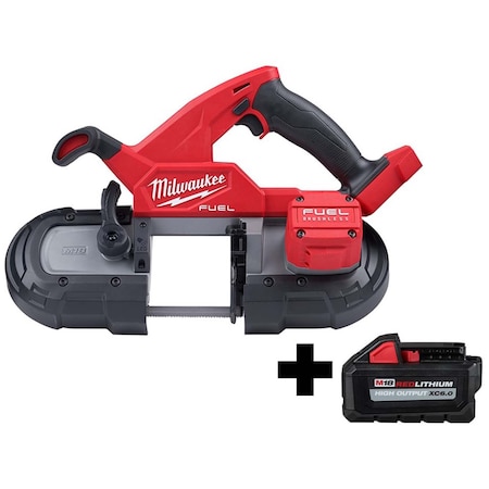 Milwaukee Tool M18 FUEL Compact Band Saw + M18 HIGH OUTPUT XC6.0 Battery Pack 2829-20, 48-11-1865