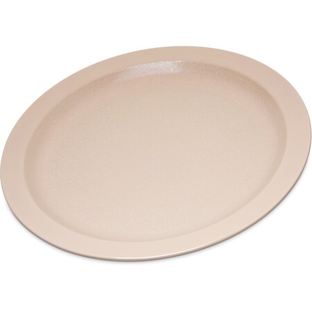 Carlisle Foodservice Polycarbon Nrrw Rim Plate, 10", Tan, PK48 PCD21025