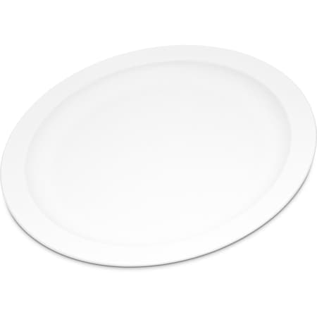 Carlisle Foodservice Polycarbon Nrrw Rim Plate, 9", Wht, PK48 PCD20902