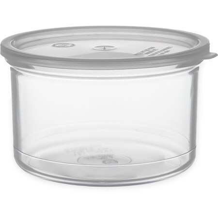 Carlisle Foodservice Crock w/Lid, 1.5 qt., Clear, PK6 031607