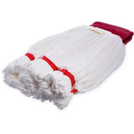 Carlisle Foodservice Looped-End Wet Mop, White, Microfiber, PK12 36942002