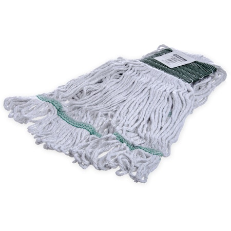 Carlisle Foodservice Medium Looped-End Wet Mop, Green Band, PK12, 369418B00 369418B00