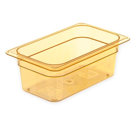 Carlisle Foodservice Food Pan HH, 4", DP, 1/4, Amber, PK6 3088113
