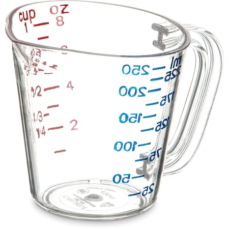 Carlisle Foodservice Commercial Measuring Cup, 1 c, Clr, PK12 4314107