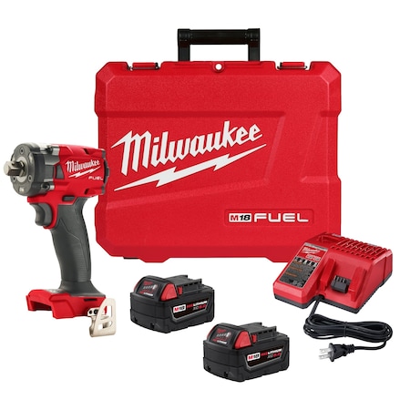 Milwaukee Tool M18 FUEL™ Cordless 1/2" Compact Impact Wrench w/ Pin Detent Kit 2855P-22