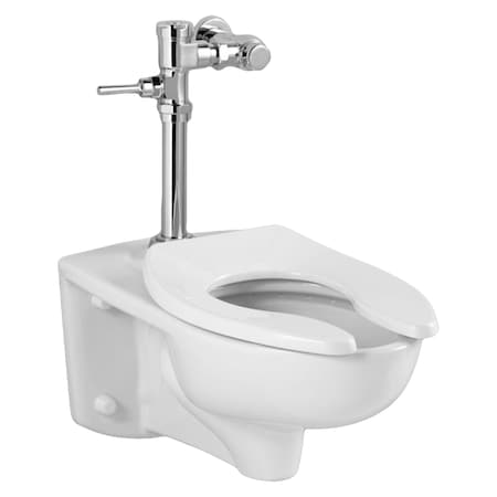 American Standard Afwall Ec-1.1 Man Fv System, 1.1 gpf, Flushometer, Wall Mount, Elongated, White 2856.111.020