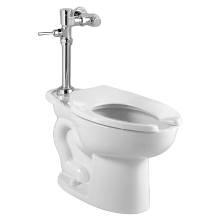 American Standard Madera 15-1.1 Gpf Manual Fv Sys, 1.1 gpf, Flushometer, Floor Mount, Elongated, White 2858.111.020
