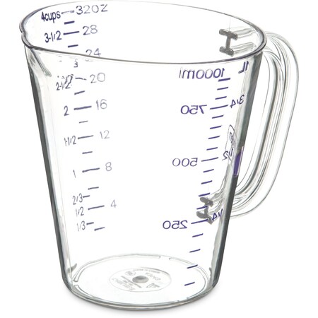 Carlisle Foodservice Commercial Measuring Cup, 1 qt., Prp, PK6 43143AF07
