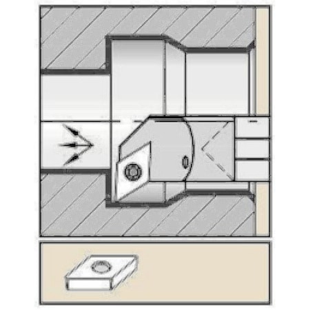 Widia Thread Turning Toolholder, E20SSDUCR11 E20SSDUCR11