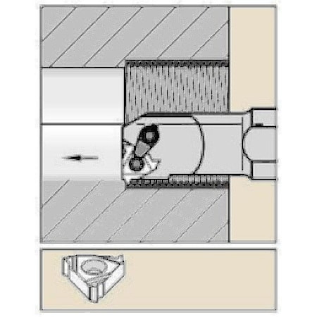 Widia Thread Turning Toolholder, S1012LSER3 S1012LSER3