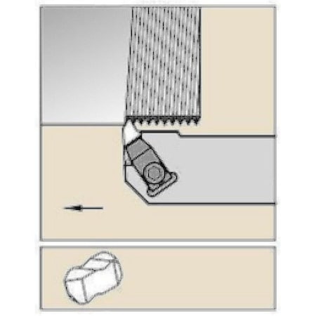 Widia Thread Turning Toolholder, NEL122B NEL122B