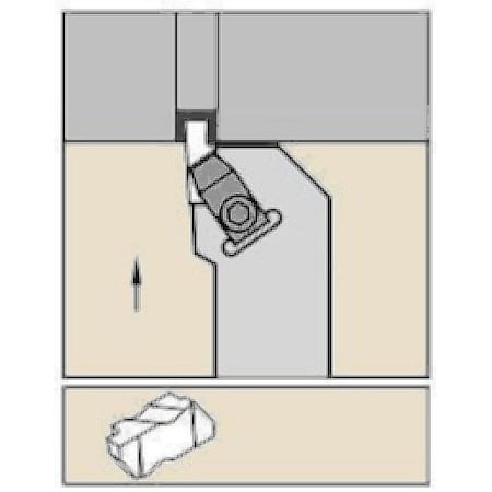 Widia Thread Turning Toolholder, NSL164D NSL164D