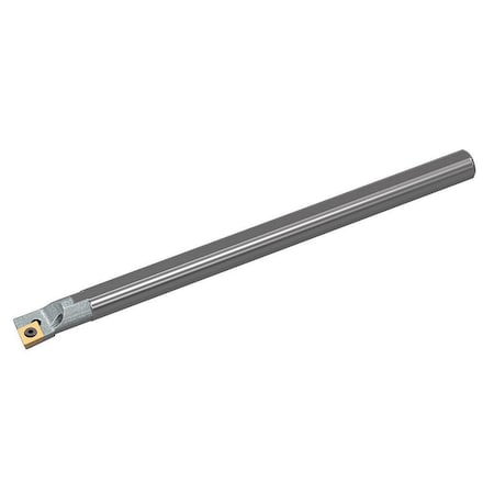 Widia Indexable Boring Bar, A06MSCLPR2, 6 in L, High Speed Steel, 80 Degrees  Diamond Insert Shape A06MSCLPR2