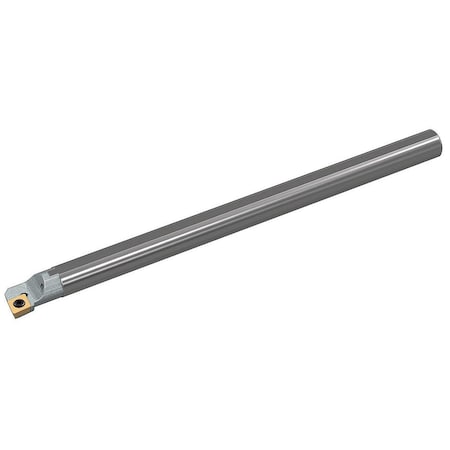 Widia Indexable Boring Bar, A10KSCLPR06, 125.00mm L, High Speed Steel, 80 Degrees Diamond Insert Shape 5077645