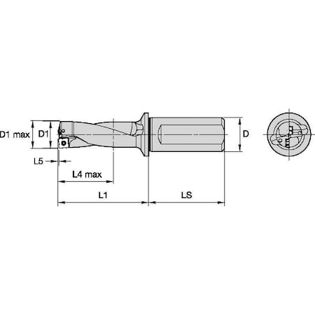 Widia Indexable Insert Drill, 1-1/2", TCF 5578657
