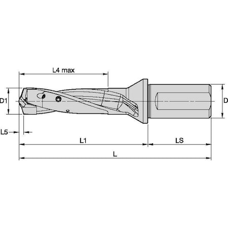 Widia Modular Drill, 75.00mm Drill Depth TDMX240R3SL32M