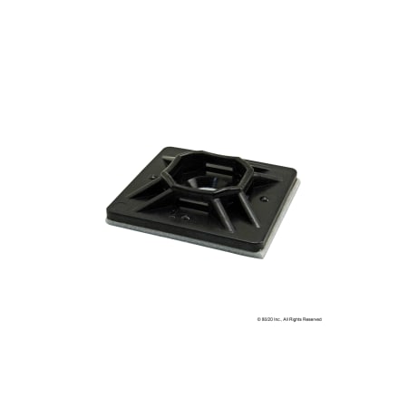 80/20 Mounting Pad, 1", Black, PK100 2894