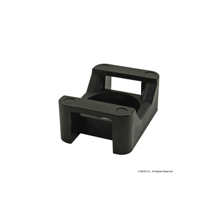 80/20 Screw Mount Pad, 1/4", Black, PK100 2895