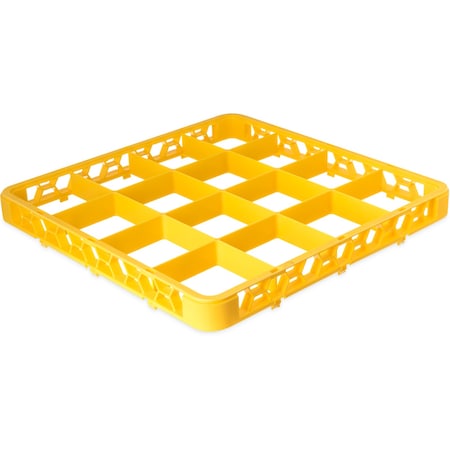 Carlisle Foodservice Dvde Glss Rack Ext, 1.78", Ylw, 16 Comp, PK6 RE16C04