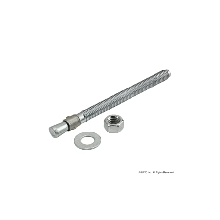 80/20 Wedge Anchor, 5" L, Steel Zinc Plated 2903